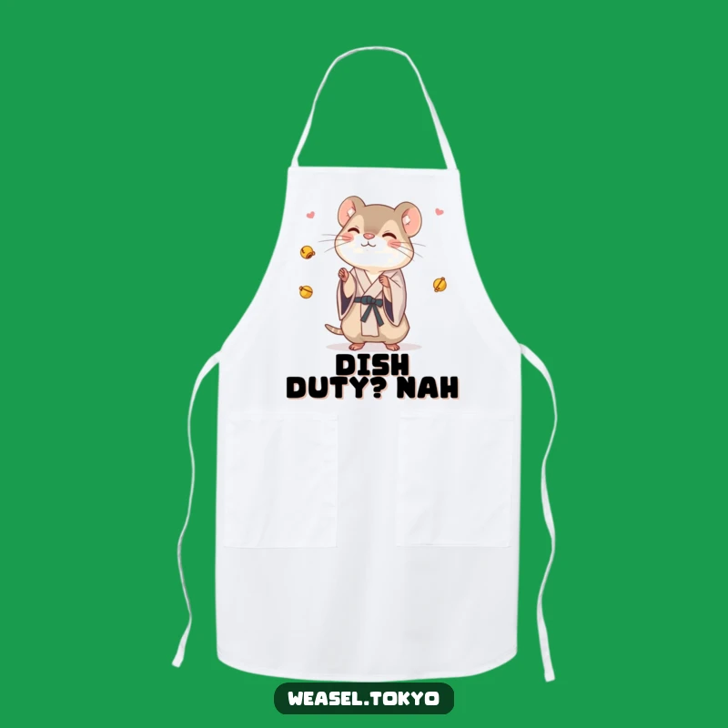 Funny Weasel Kimono Apron: Hilarious Kitchen Fun for Bell Lovers