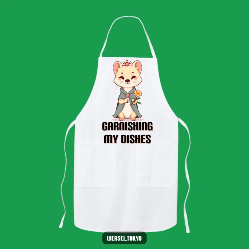 Funny Weasel Flower Apron: Cook with Gentlemanly Grace