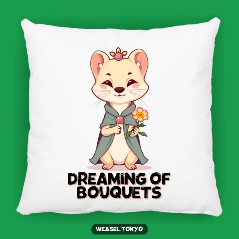 Funny Weasel Flower Pillow: Snuggle with Sophisticated Charm