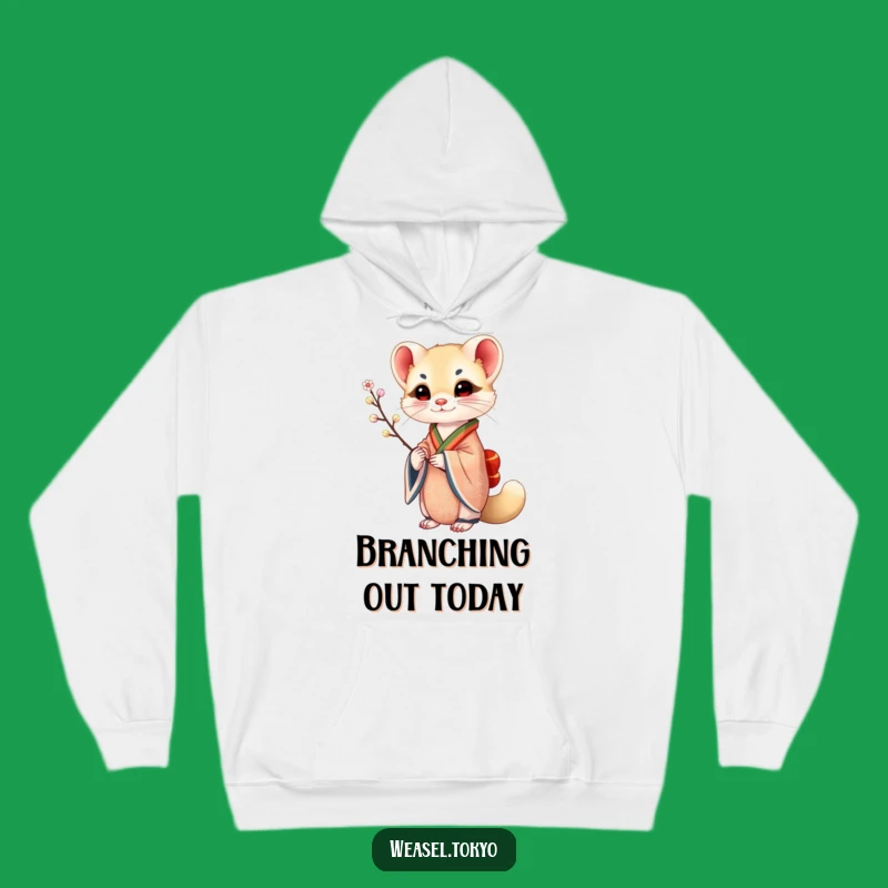 Cozy Funny Weasel Kimono Hoodie: Artistic and Warm Weasel Art