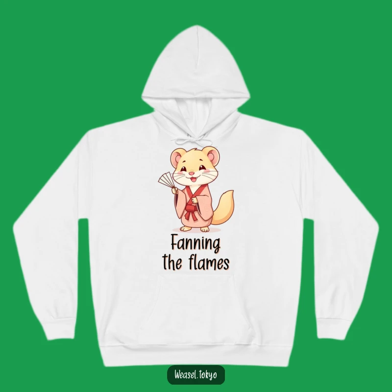Funny Kawaii Weasel Hoodie - Cozy Kimono Style for Art Lovers