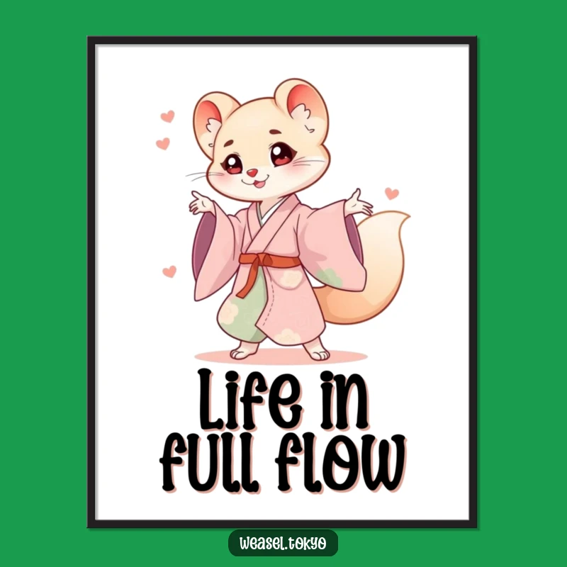 Free Printable Wall Art: Dynamic Weasel for an Energetic Space