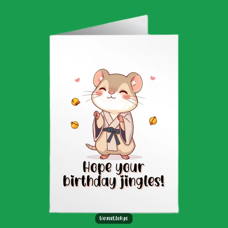 Free Printable Birthday Card: Juggling Weasel Fun - Hilarious Downloadable Gift!