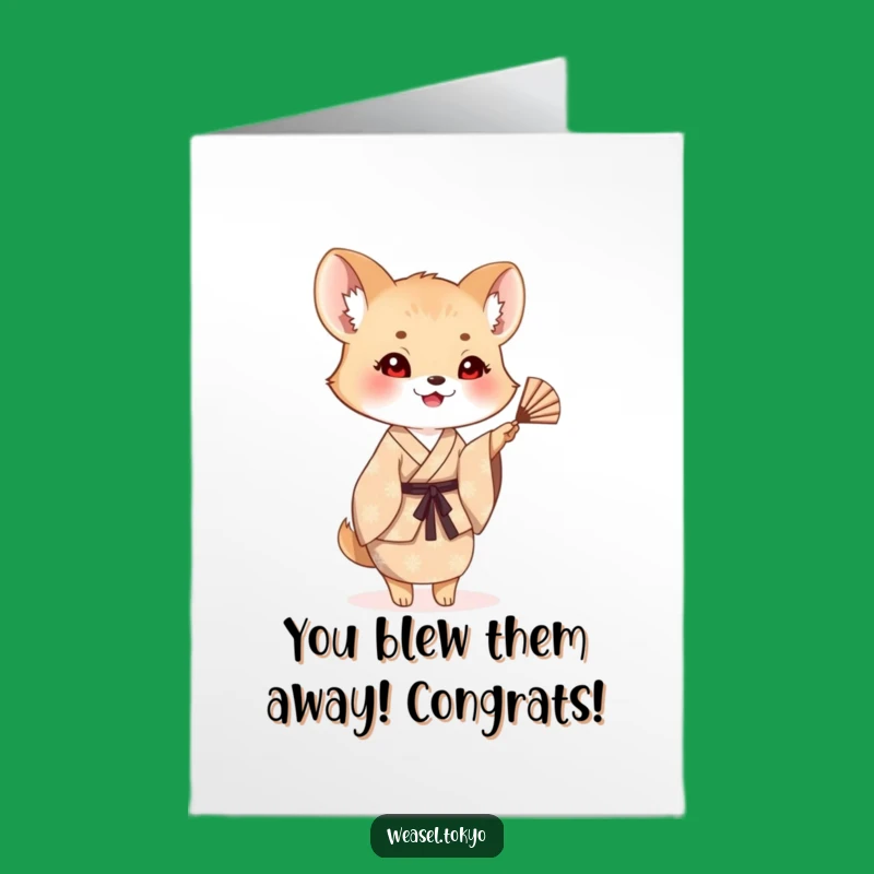Free Printable Congrats Card: Weasel's Fan Farewell to Ordinary, Downloadable Celebration
