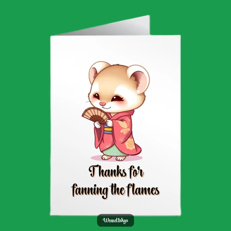Free Printable Thank You Card: Kimono Weasel's Thanks - Hilarious Downloadable!