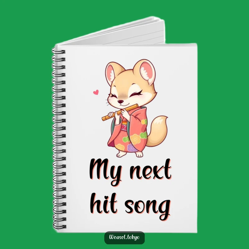 Funny Weasel Flute Player Notebook: Compose Your Thoughts with Flair!
