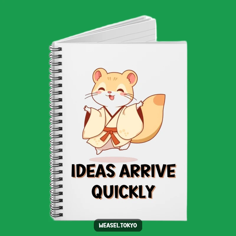 Funny Weasel Kimono Notebook: Jot Down Ideas with Joyful Flair