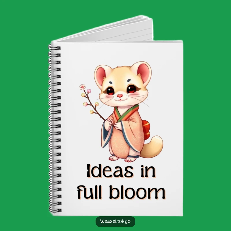 Elegant Funny Weasel Kimono Notebook: Journal with Refined Humor